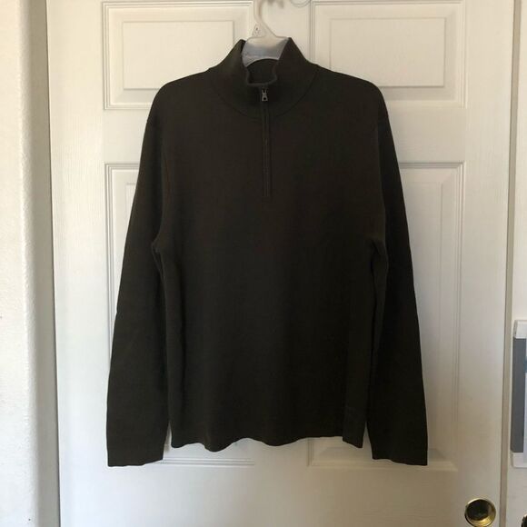 BANANA REPUBLIC Men’s 1/4 Zip Pullover Sweater L - Picture 1 of 4